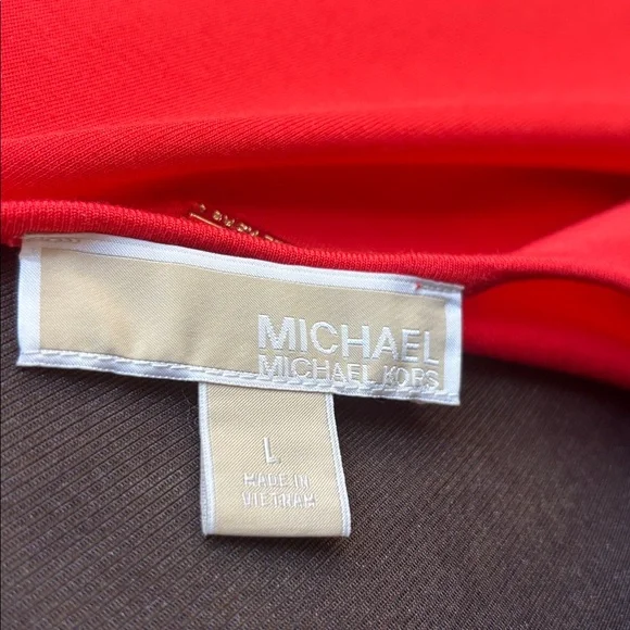 Michael Kors Size 10 Orange Asymmetrical Dress - Picture 6 of 6